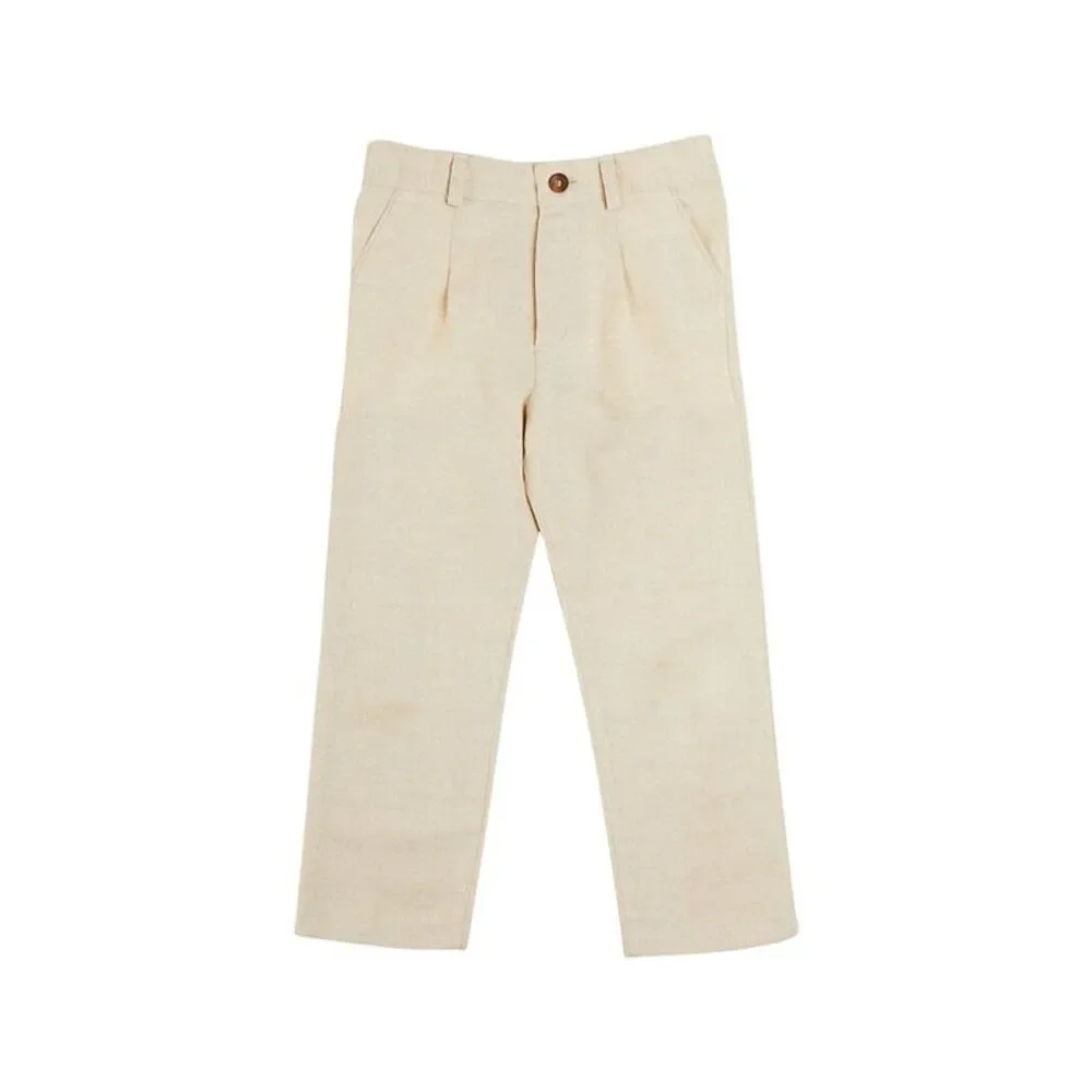 Pepa London Girls Plain Light Linen Trousers